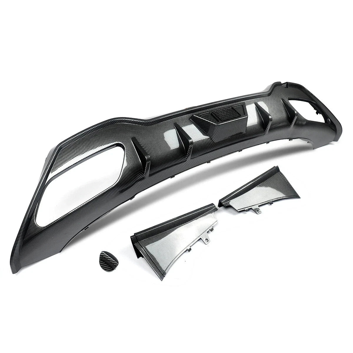 REAR DIFFUSER CARBON LOOK WITH LED LIGHT FOR BMW 8 SERIES G16 GRAN COUPE 2019+