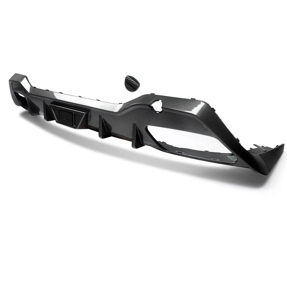 REAR DIFFUSER CARBON LOOK WITH LED LIGHT FOR BMW 8 SERIES G16 GRAN COUPE 2019+