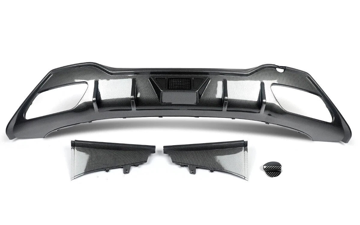 REAR DIFFUSER CARBON LOOK WITH LED LIGHT FOR BMW 8 SERIES G16 GRAN COUPE 2019+