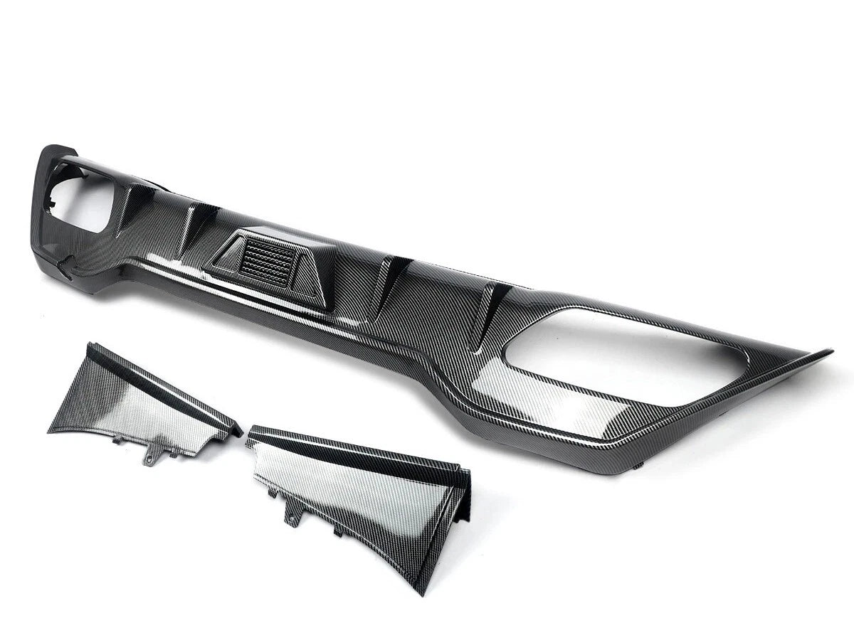 REAR DIFFUSER CARBON LOOK WITH LED LIGHT FOR BMW 8 SERIES G16 GRAN COUPE 2019+