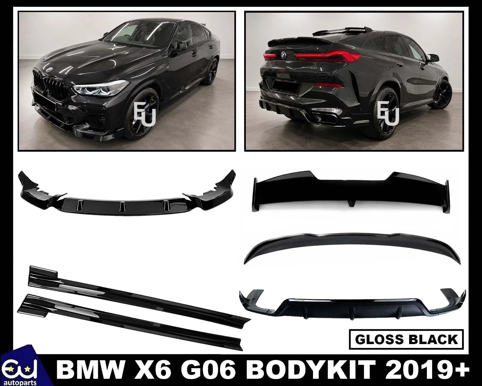 FOR BMW X6 G06 BODYKIT BODY KIT FRONT SPLITTER LIP REAR SPOILER DIFFUSER SKIRT
