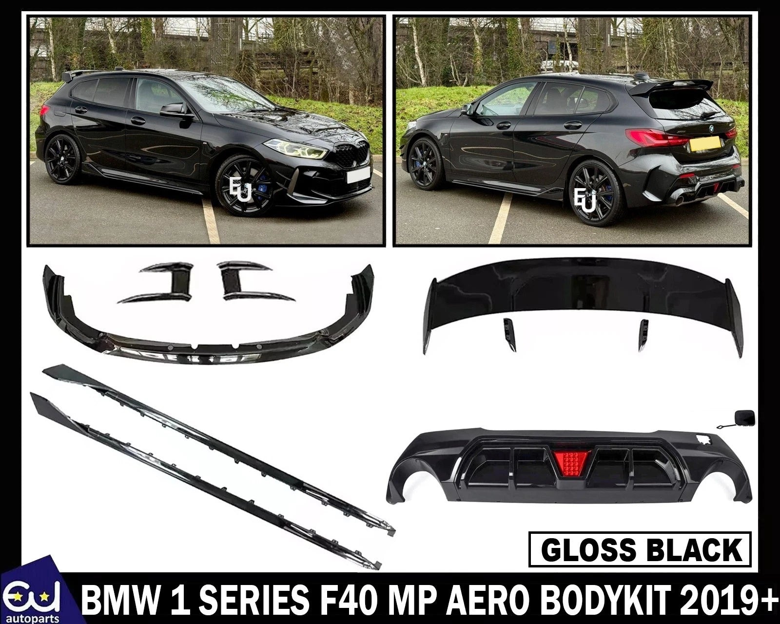 MP AERO BODYKIT BODY KIT FRONT SPLITTER REAR DIFFUSER FOR BMW 1 SERIES F40 2019+