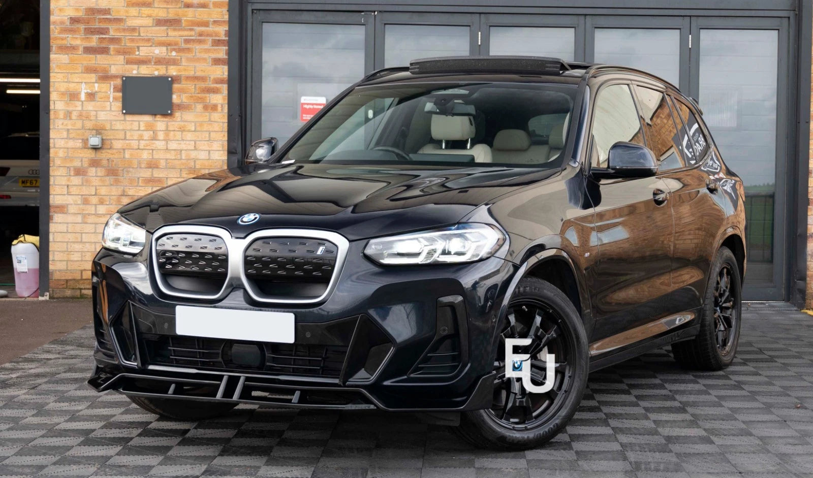 FOR BMW IX3 G08 FRONT BUMPER SPLITTER LIP DIFFUSER ABS GLOSS BLACK 2022+