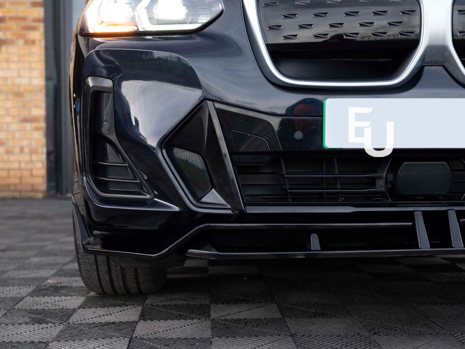 FOR BMW IX3 G08 FRONT BUMPER SPLITTER LIP DIFFUSER ABS GLOSS BLACK 2022+