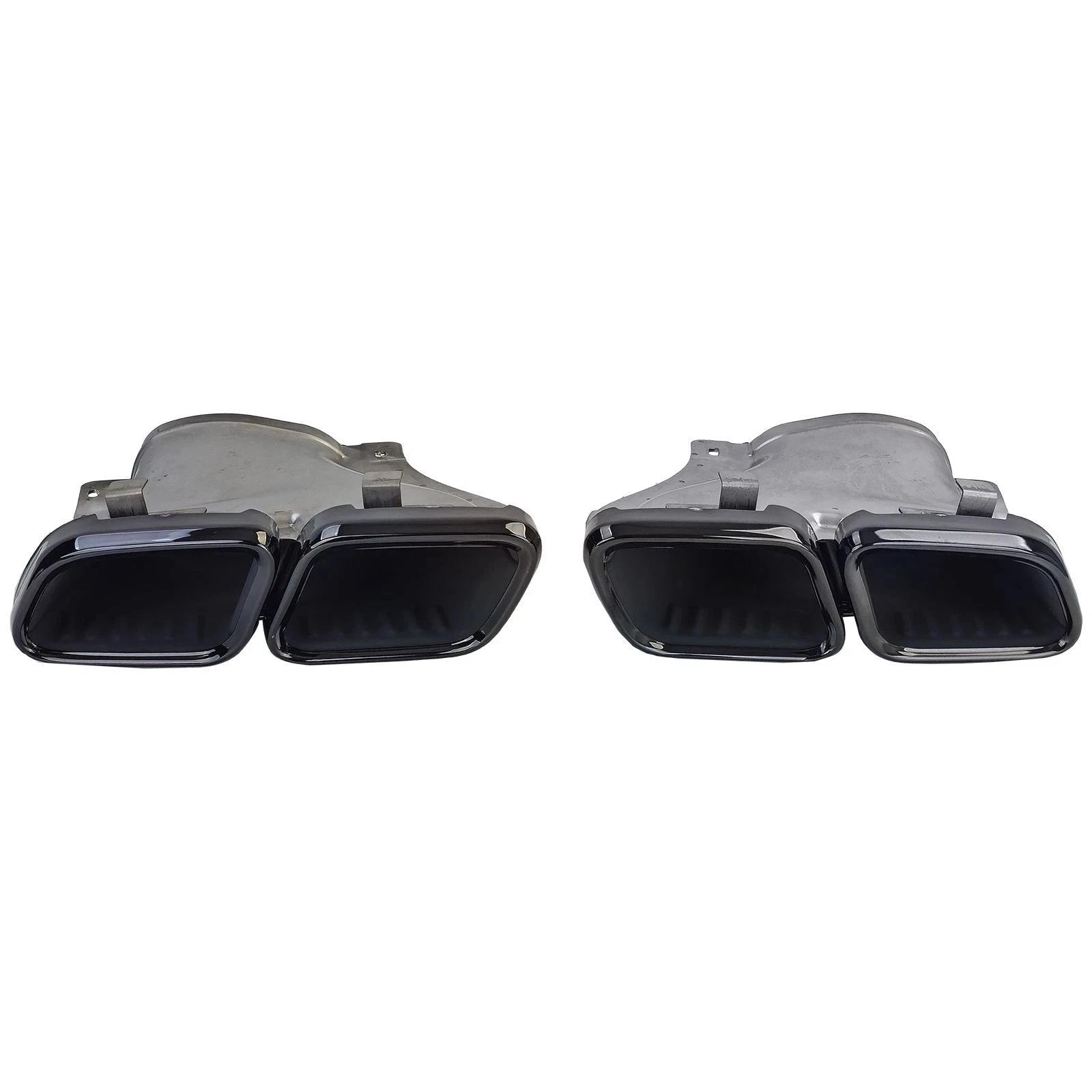 FOR MERCEDES CLS W218 C218 GT63 LCI REAR DIFFUSER W/TAILPIPE GLOSS BLACK 14-17
