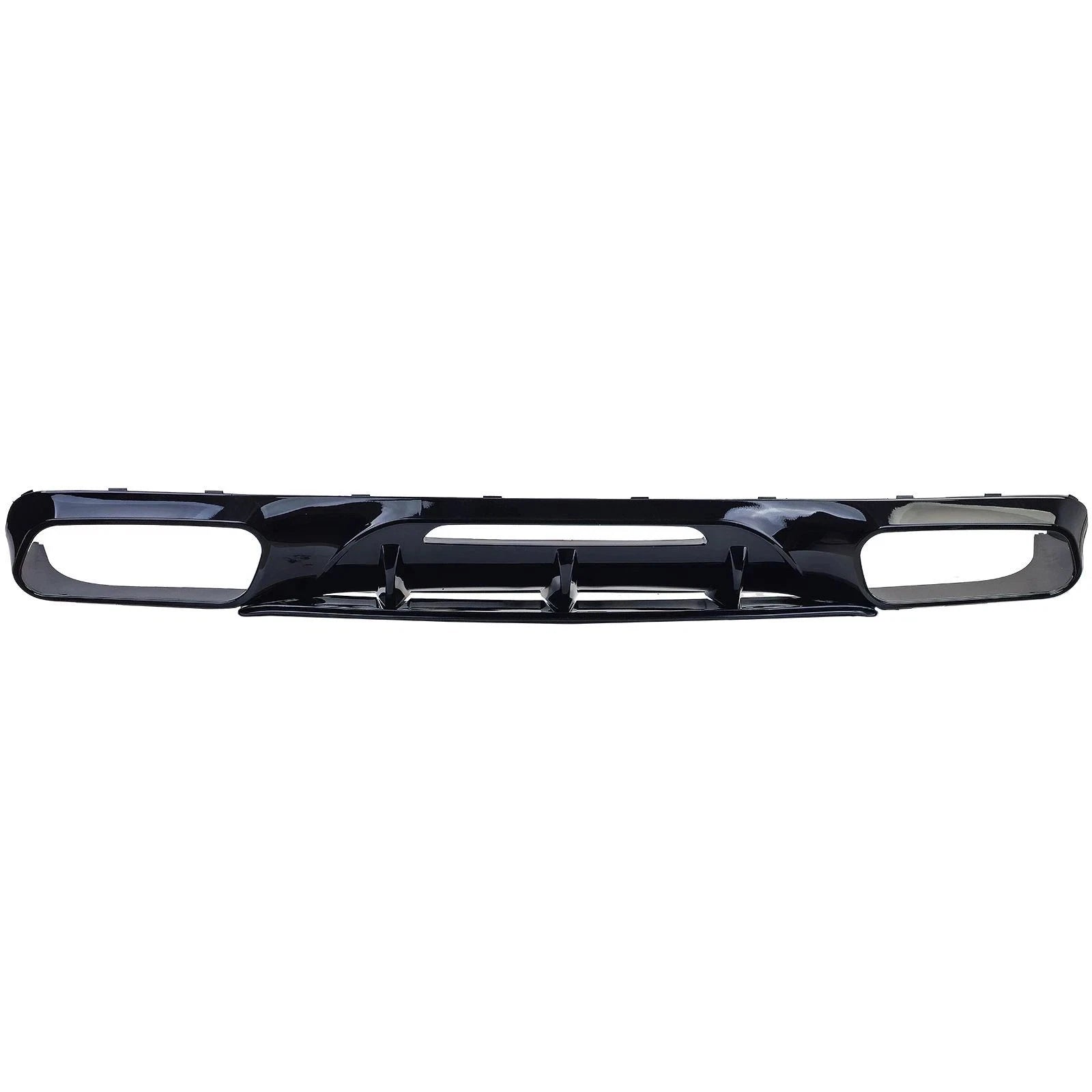 FOR MERCEDES CLS W218 C218 GT63 LCI REAR DIFFUSER W/TAILPIPE GLOSS BLACK 14-17