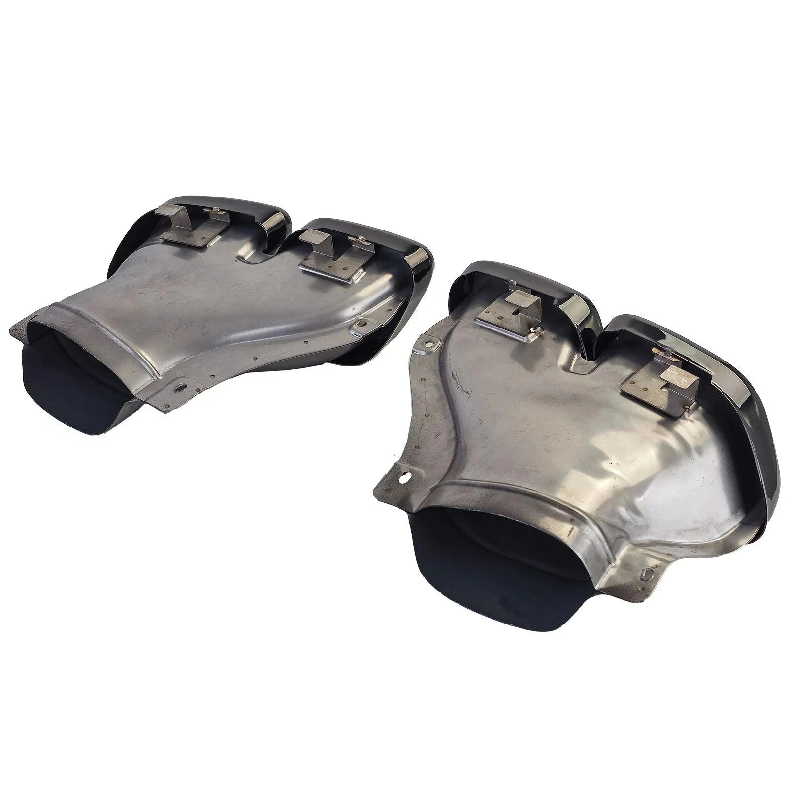FOR MERCEDES CLS W218 C218 GT63 LCI REAR DIFFUSER W/TAILPIPE GLOSS BLACK 14-17