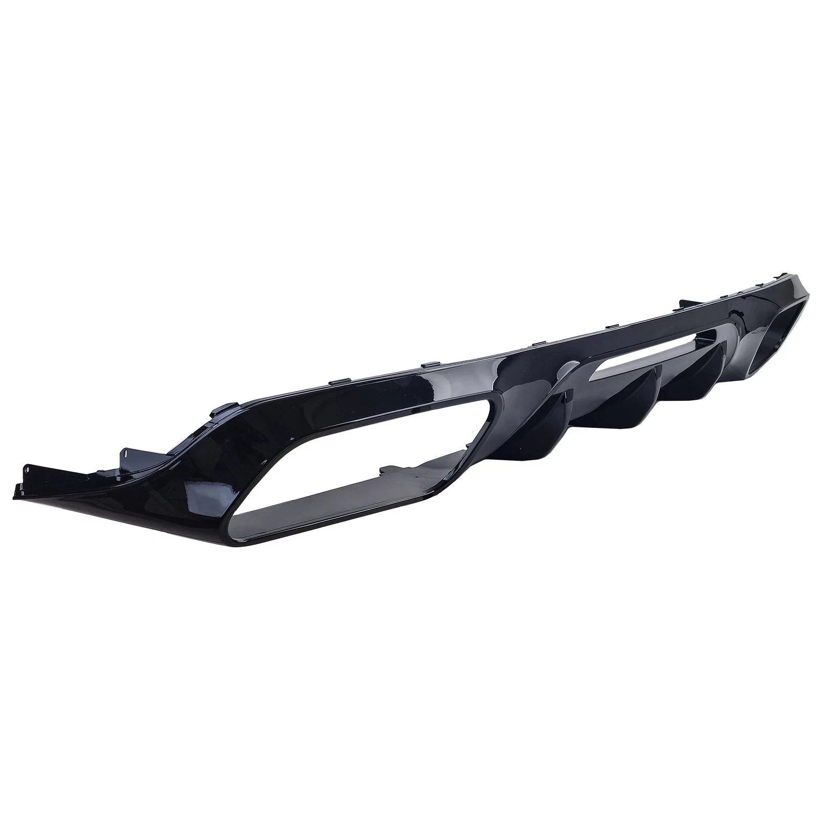 FOR MERCEDES CLS W218 C218 GT63 LCI REAR DIFFUSER W/TAILPIPE GLOSS BLACK 14-17