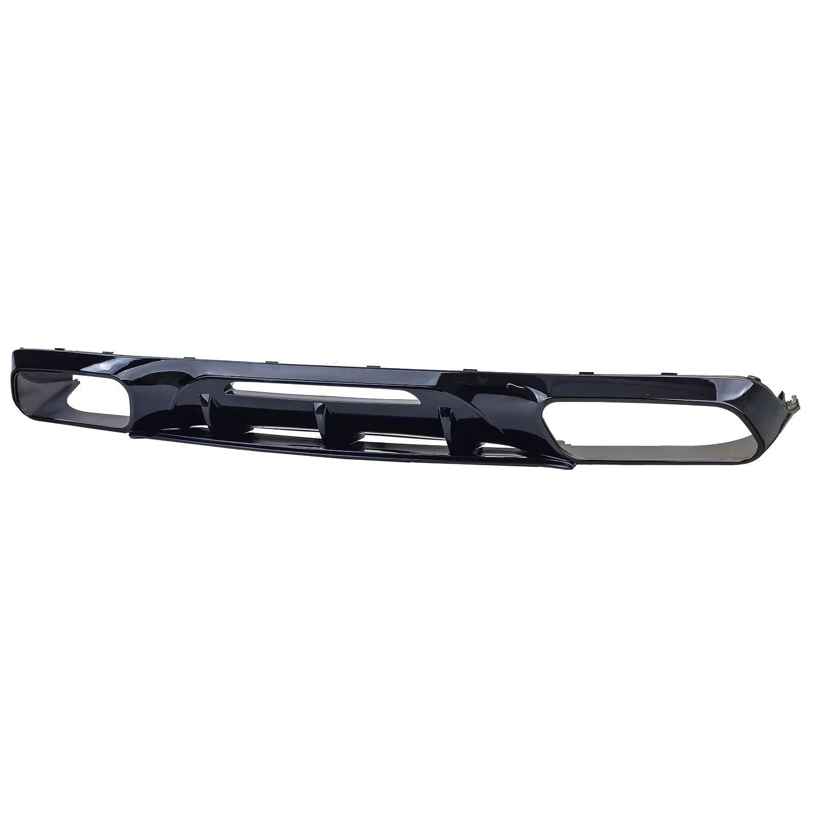 FOR MERCEDES CLS W218 C218 GT63 LCI REAR DIFFUSER W/TAILPIPE GLOSS BLACK 14-17
