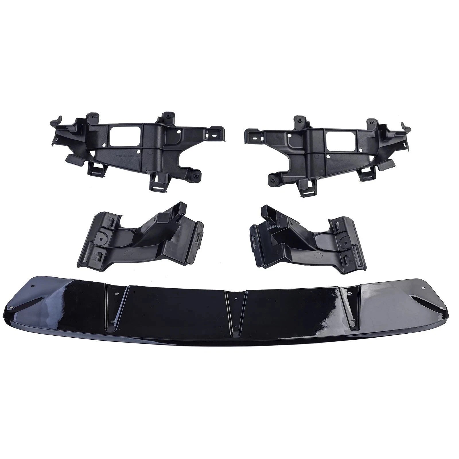 FOR MERCEDES CLS W218 C218 GT63 LCI REAR DIFFUSER W/TAILPIPE GLOSS BLACK 14-17