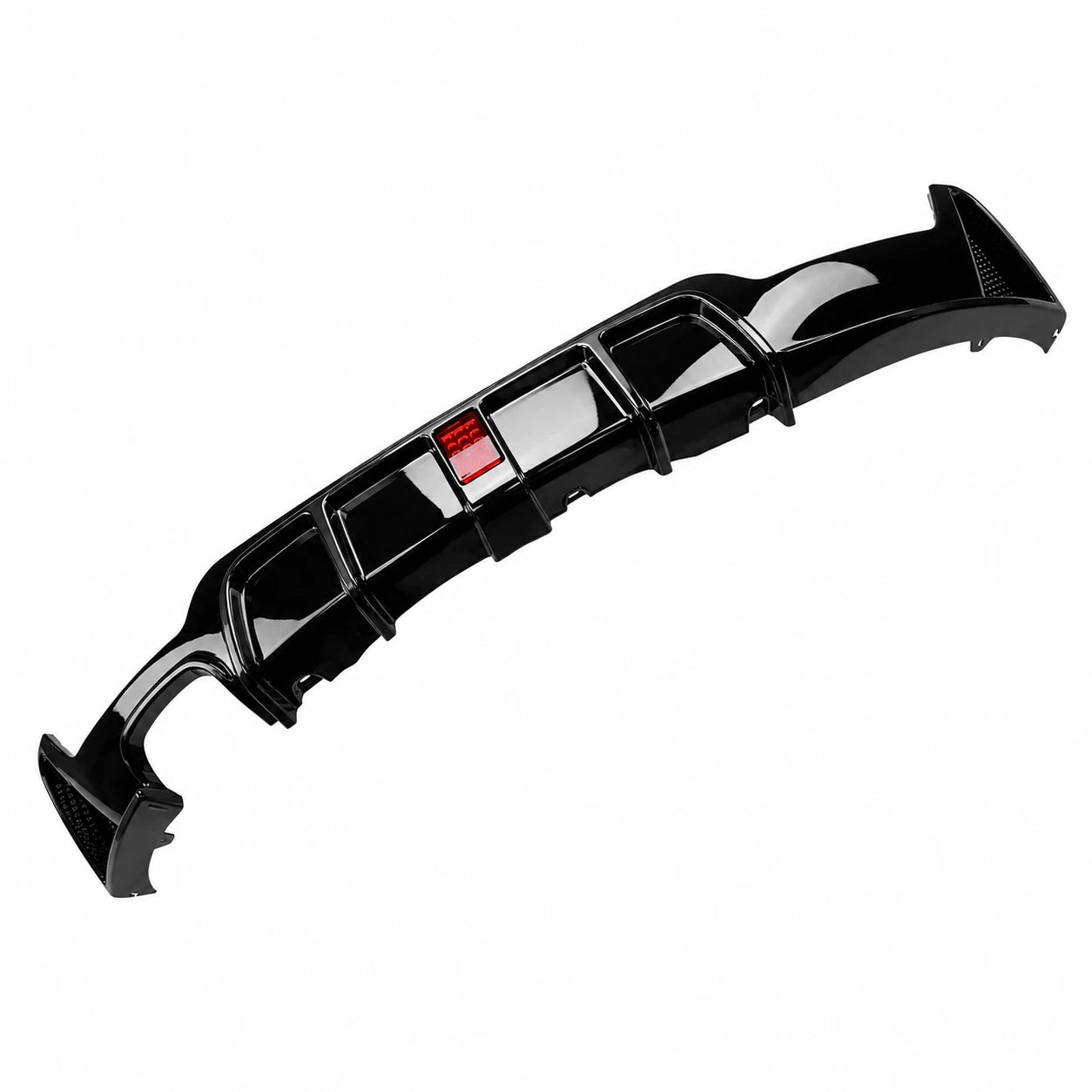 REAR DIFFUSER W/LED FOR BMW 4 SERIES F32 F33 F36 M SPORT GLOSS BLACK 2013-2020