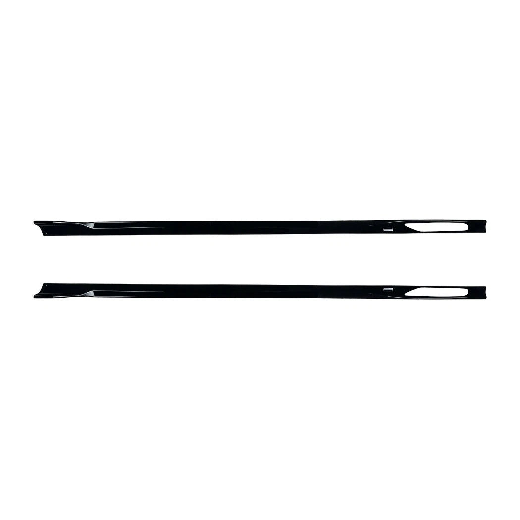 FOR BMW 4 SERIES G26 GRAN COUPE M SPORT SIDE SKIRT EXTENSION BLADE GLOSS BLACK