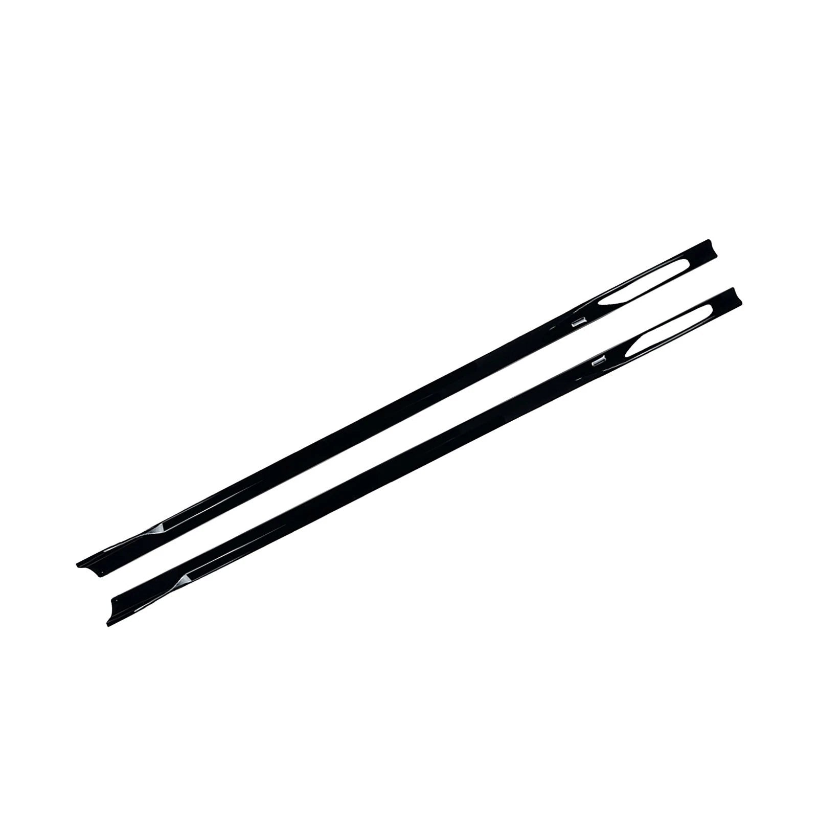 FOR BMW 4 SERIES G26 GRAN COUPE M SPORT SIDE SKIRT EXTENSION BLADE GLOSS BLACK