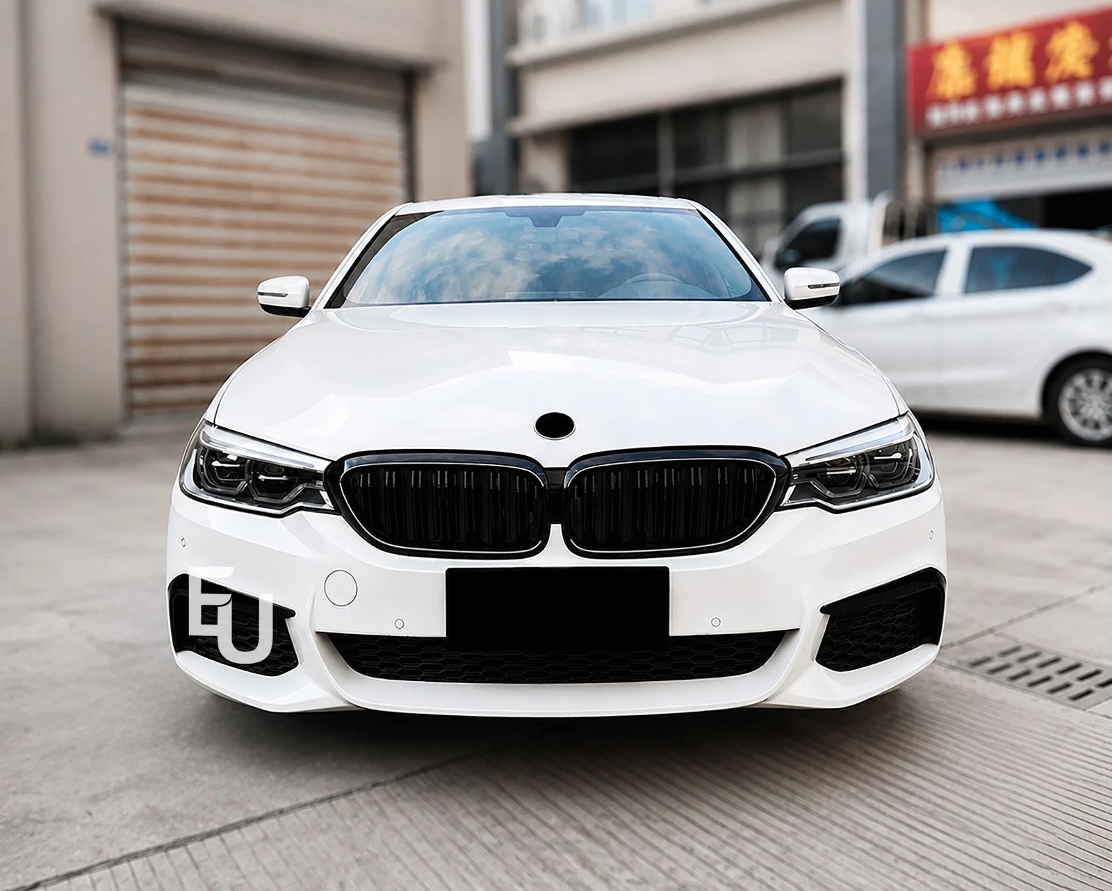 GRILLE FOR BMW 5 SERIES G30 G31 KIDNEY DOUBLE SLAT LED GRILL GLOSS BLACK 2017-20