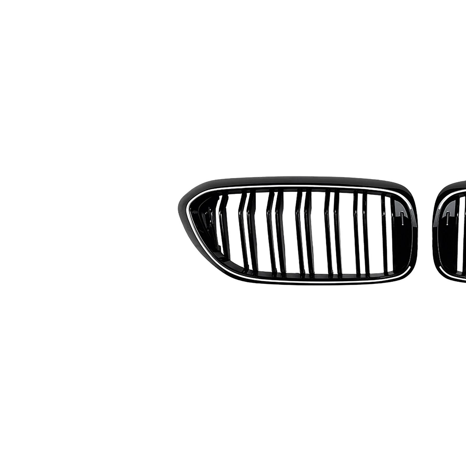 GRILLE FOR BMW 5 SERIES G30 G31 KIDNEY DOUBLE SLAT LED GRILL GLOSS BLACK 2017-20
