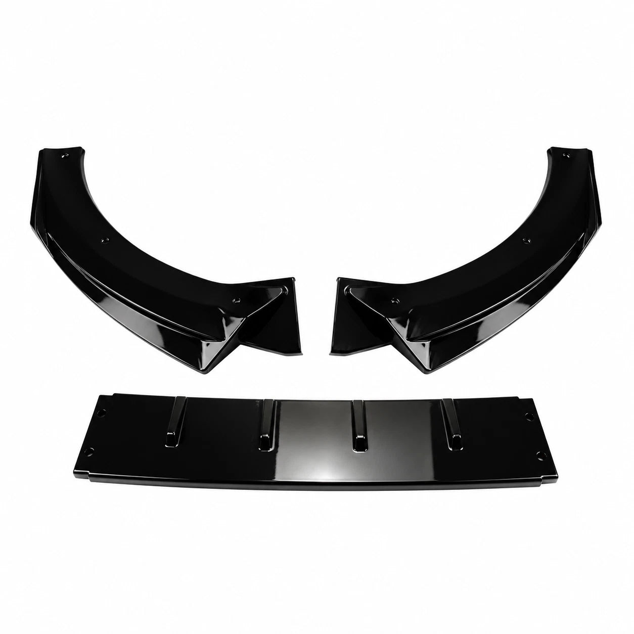 FOR AUDI A3 8P STANDARD FRONT BUMPER SPLITTER LIP SPOILER GLOSS BLACK 2008-2013