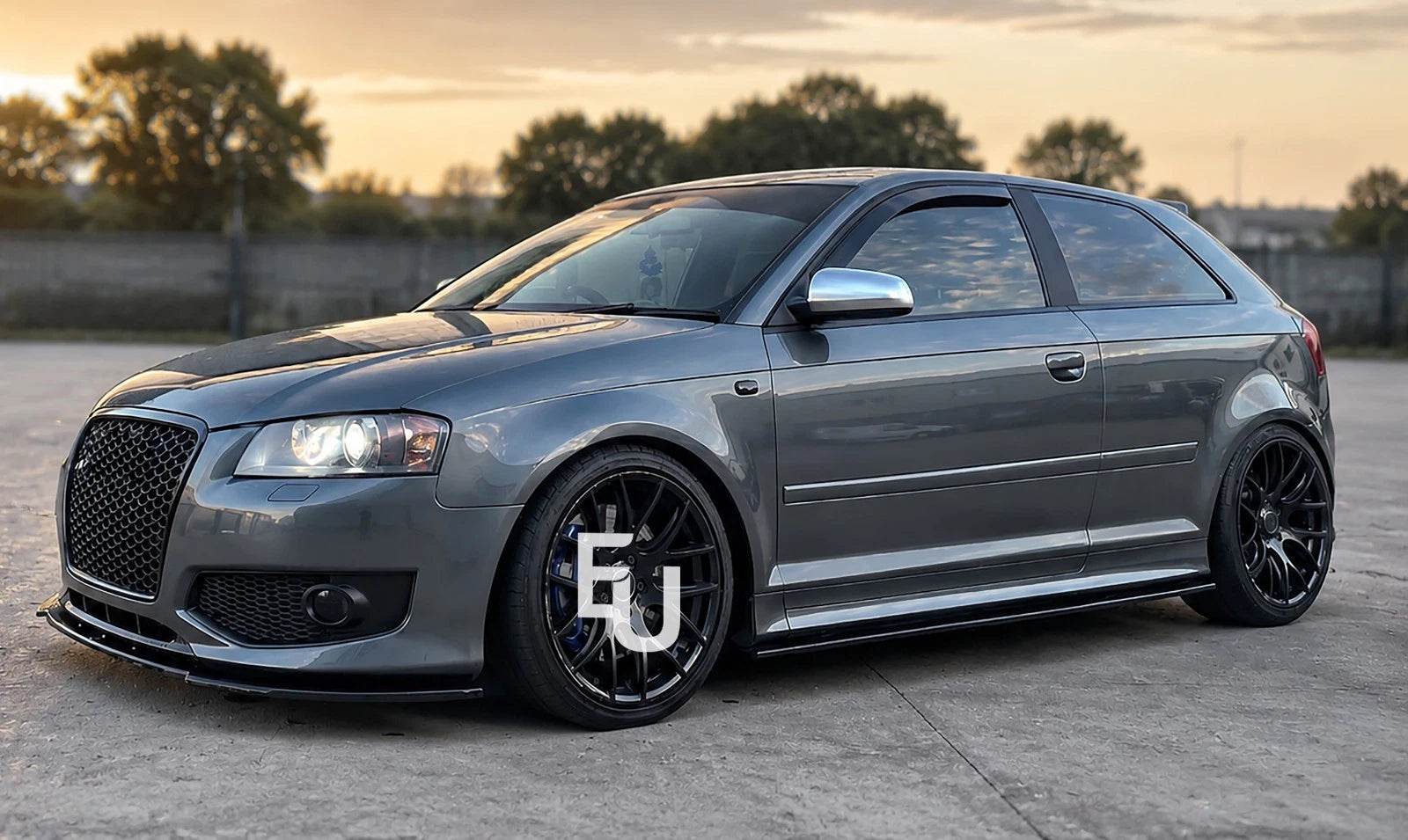 FOR AUDI A3 S3 S LINE 8P SIDE SKIRT SKIRTS EXTENSION LIP GLOSS BLACK 2004-2013