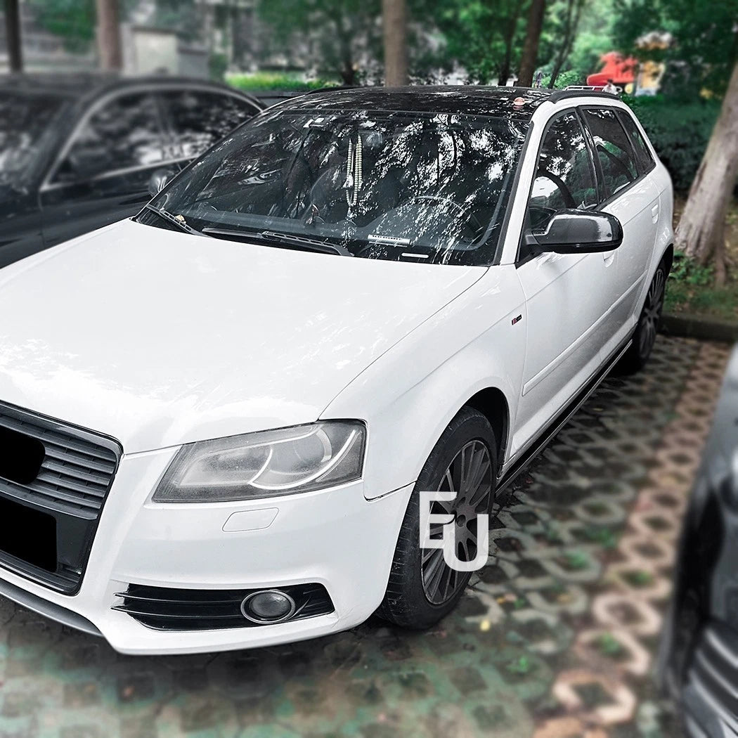 FOR AUDI A3 S3 S LINE 8P SIDE SKIRT SKIRTS EXTENSION LIP GLOSS BLACK 2004-2013