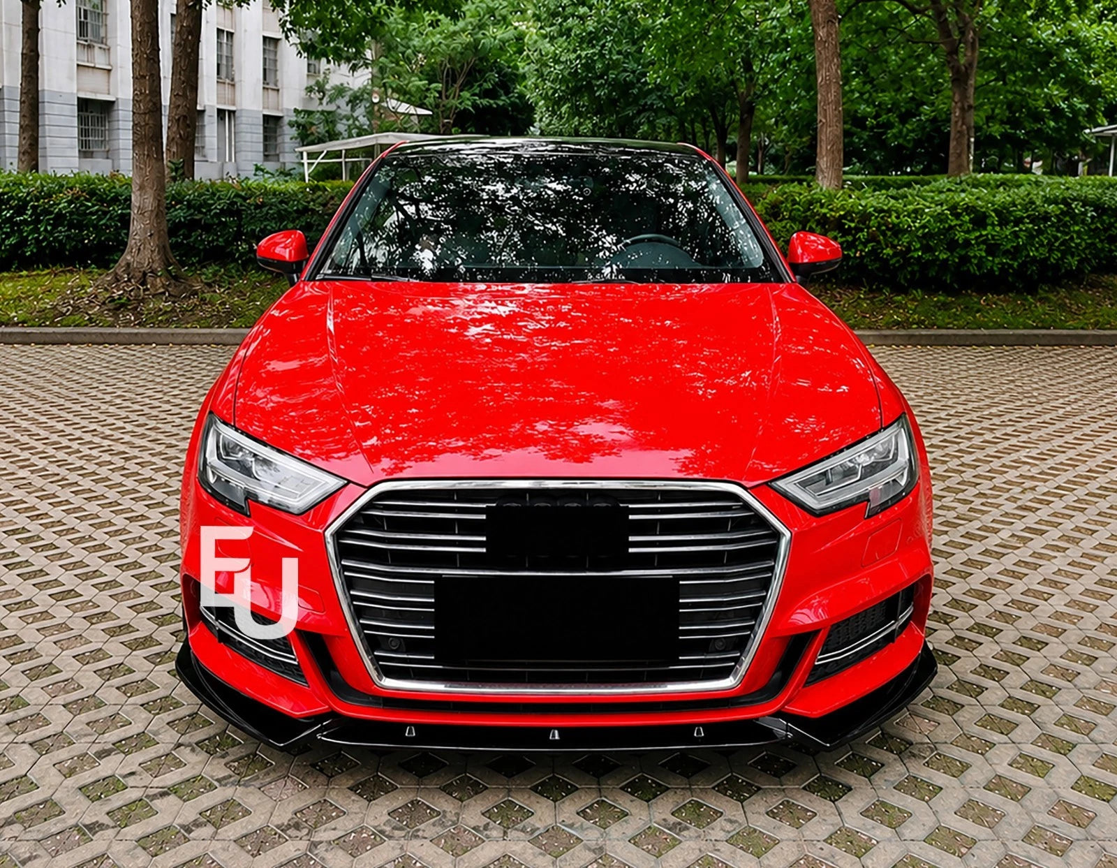 FOR AUDI A3 S3 S LINE 8V FRONT SPLITTER SPOILER LIP GLOSS BLACK BODY KIT 2017-20