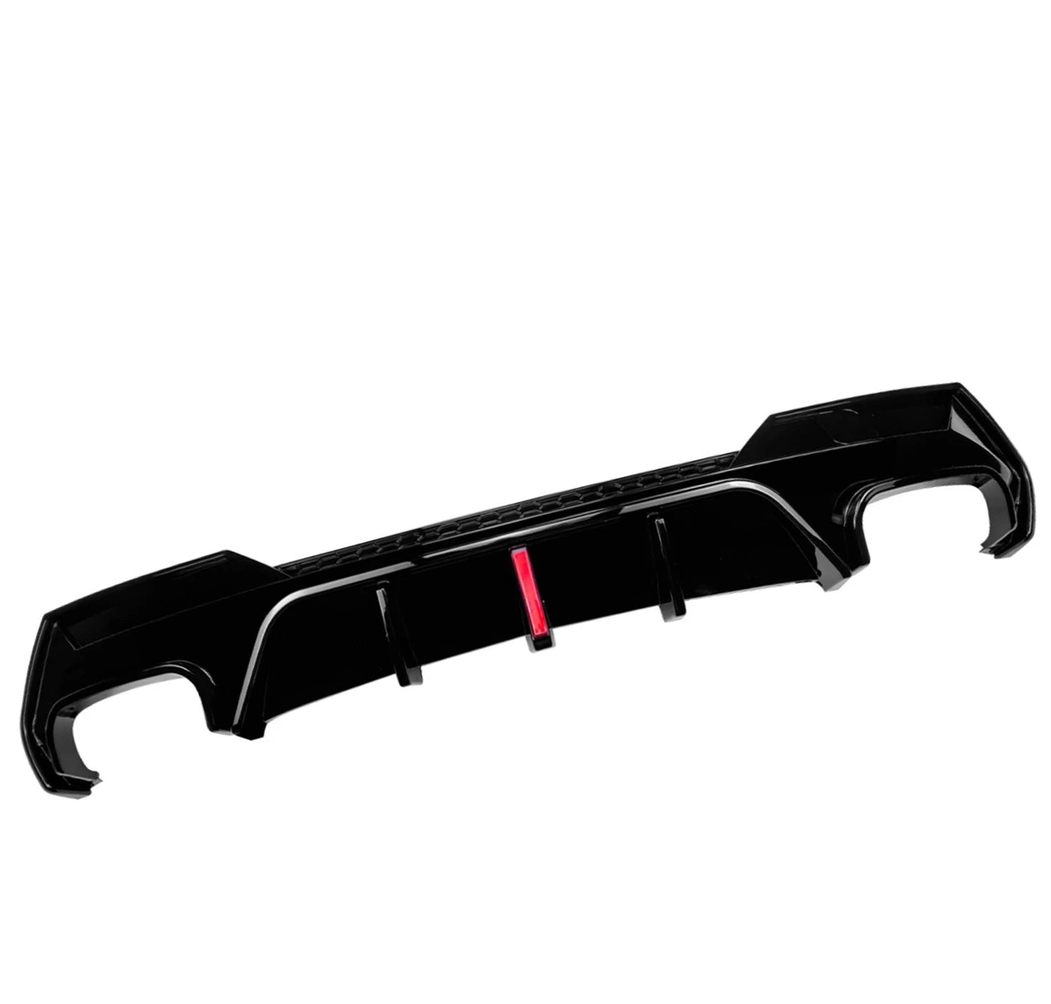 FOR BMW 4 SERIES G22 G23 REAR DIFFUSER WITH LED LIP EXHAUST GLOSS BLACK 2020+