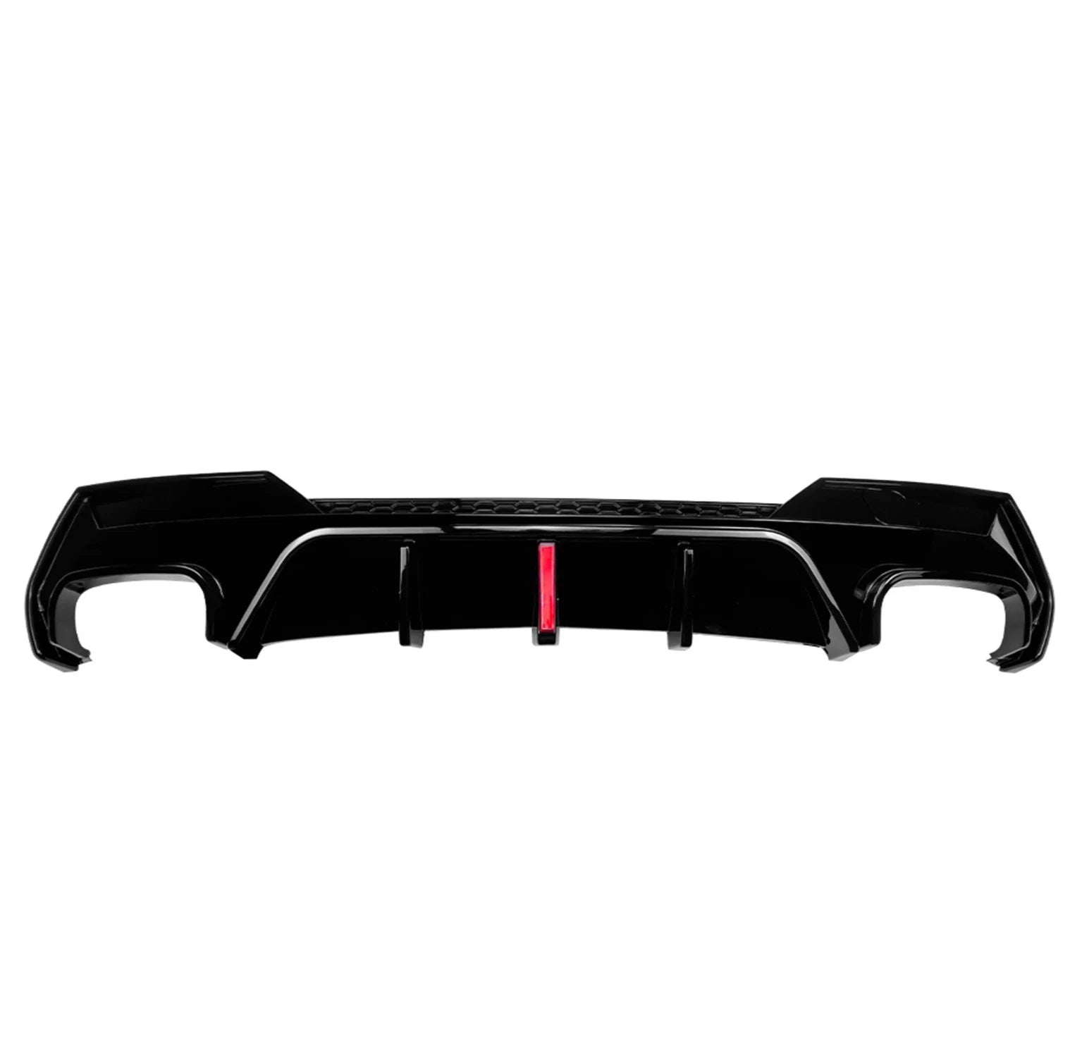 FOR BMW 4 SERIES G22 G23 REAR DIFFUSER WITH LED LIP EXHAUST GLOSS BLACK 2020+