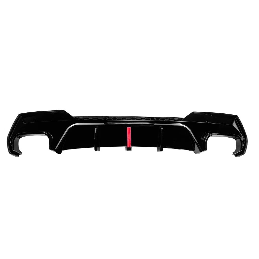 FOR BMW 4 SERIES G22 G23 REAR DIFFUSER WITH LED LIP EXHAUST GLOSS BLACK 2020+