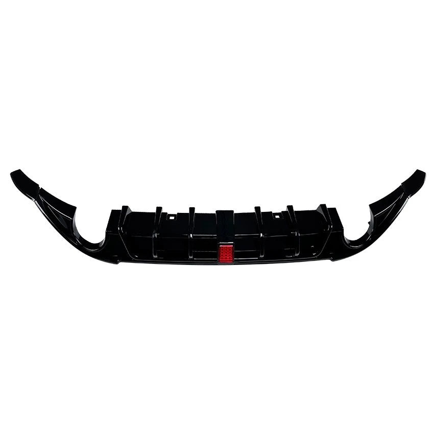 FOR VW GOLF MK7 SE STANDARD TDI TSI GLOSS BLACK LED REAR DIFFUSER LIP 2013-2016