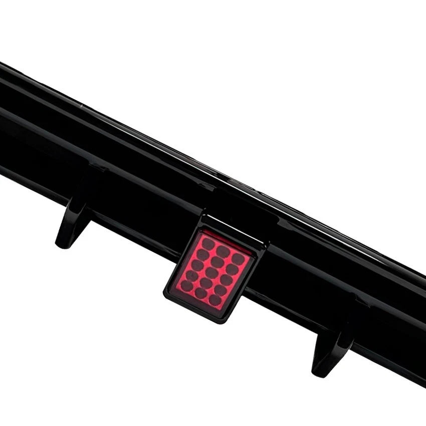 FOR VW GOLF MK7 SE STANDARD TDI TSI GLOSS BLACK LED REAR DIFFUSER LIP 2013-2016