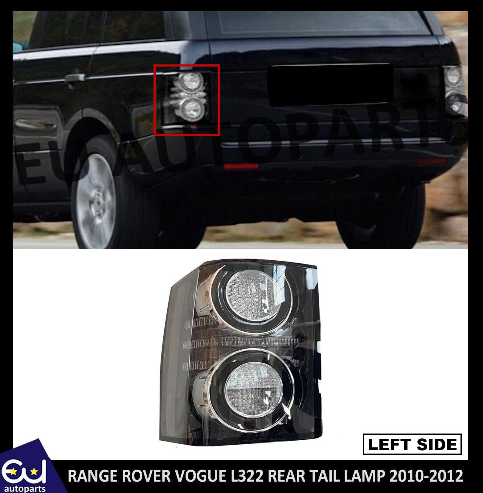 LEFT SIDE REAR TAIL LIGHT SMOKED LAMP FOR LAND RANGE ROVER VOGUE L322 2010-2012