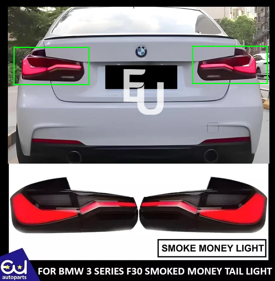 FOR BMW 3 SERIES F30 F80 SALOON SMOKED SEQUENTIAL ANIMATION TAIL LIGHTS LAMP 11+