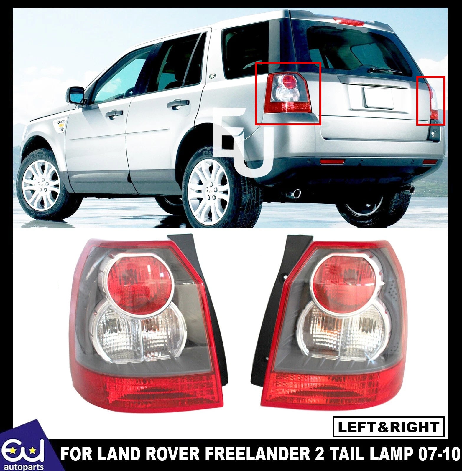 PAIR REAR LIGHT ASSEMBLY FOR LAND ROVER FREELANDER 2 BACK TAIL LAMP BACK CLUSTER