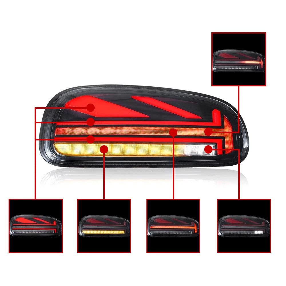 FOR MINI COOPER CLUBMAN F54 2014-2023 FULL LED RED BRAKE REAR LIGHTS W/ANIMATION