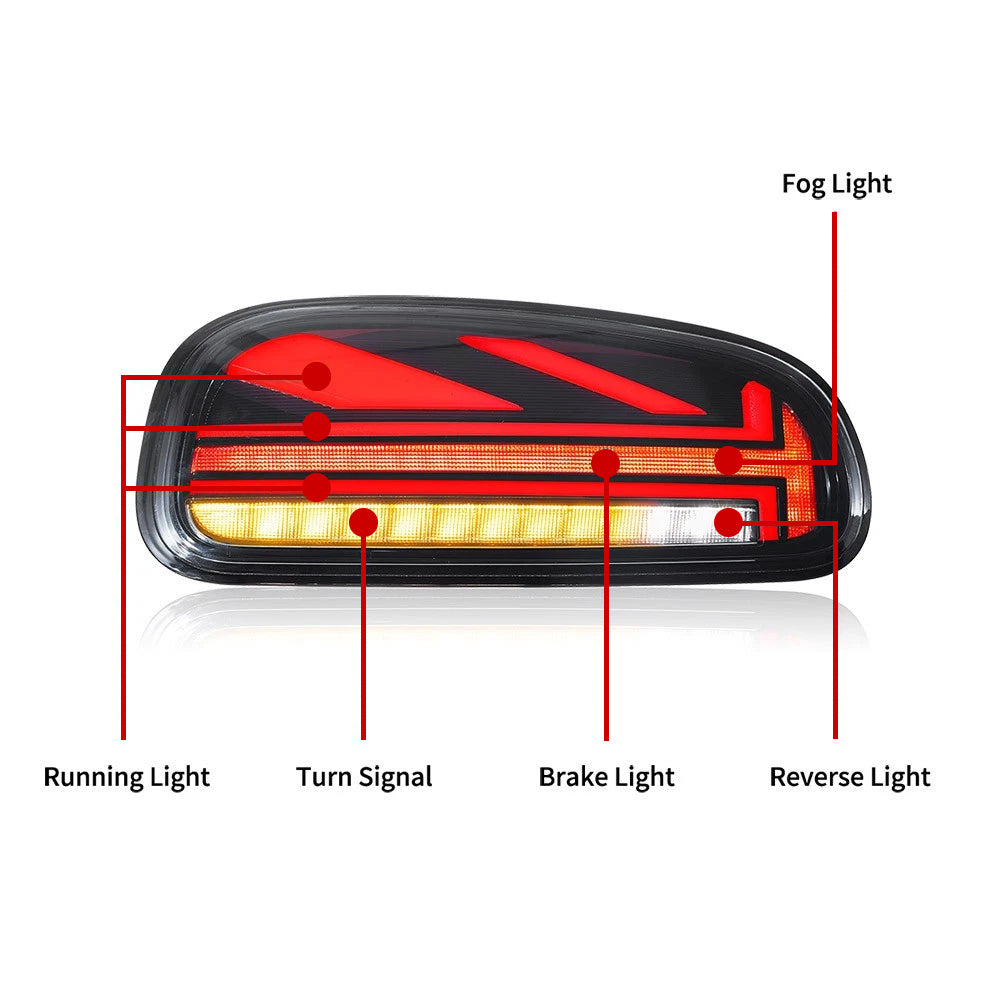 FOR MINI COOPER CLUBMAN F54 2014-2023 FULL LED RED BRAKE REAR LIGHTS W/ANIMATION