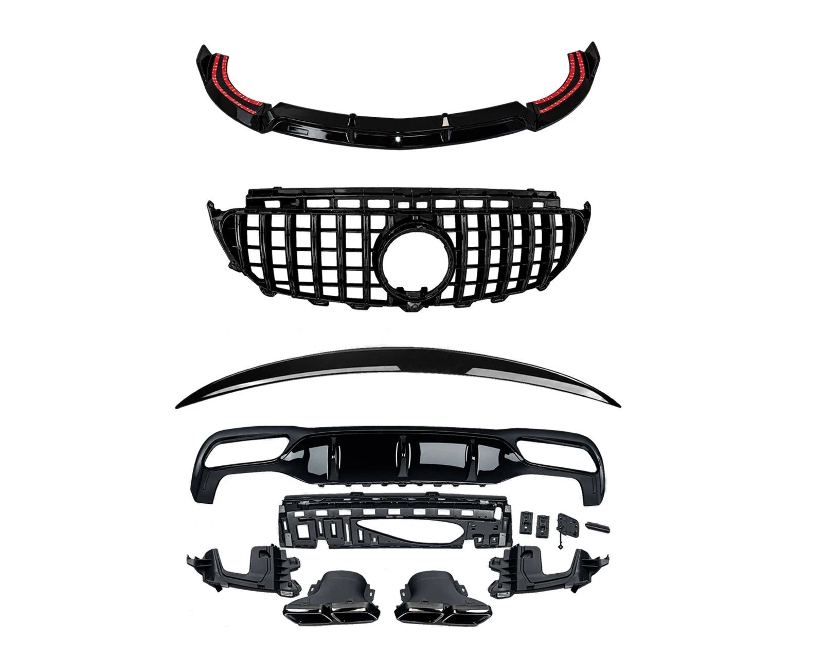 BODYKIT FOR MERCEDES E CLASS W213 E63 LOOK REAR DIFFUSER FRONT SPLITTER 16-20