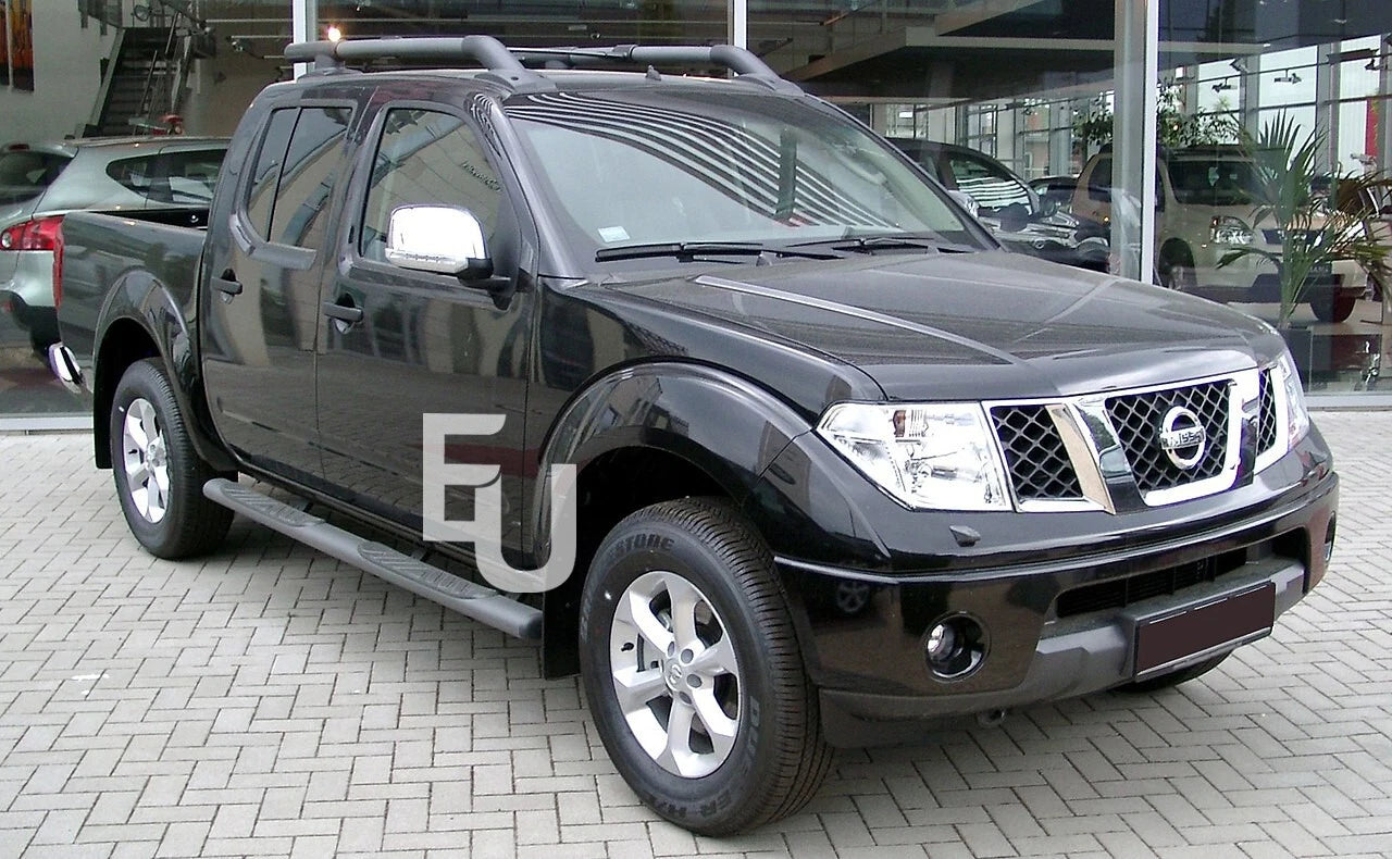 FOR NISSAN NAVARA NP300 D40 FRONTIER 4 DOOR ROOF RAILS RACK CROSS BARS BLACK 04+