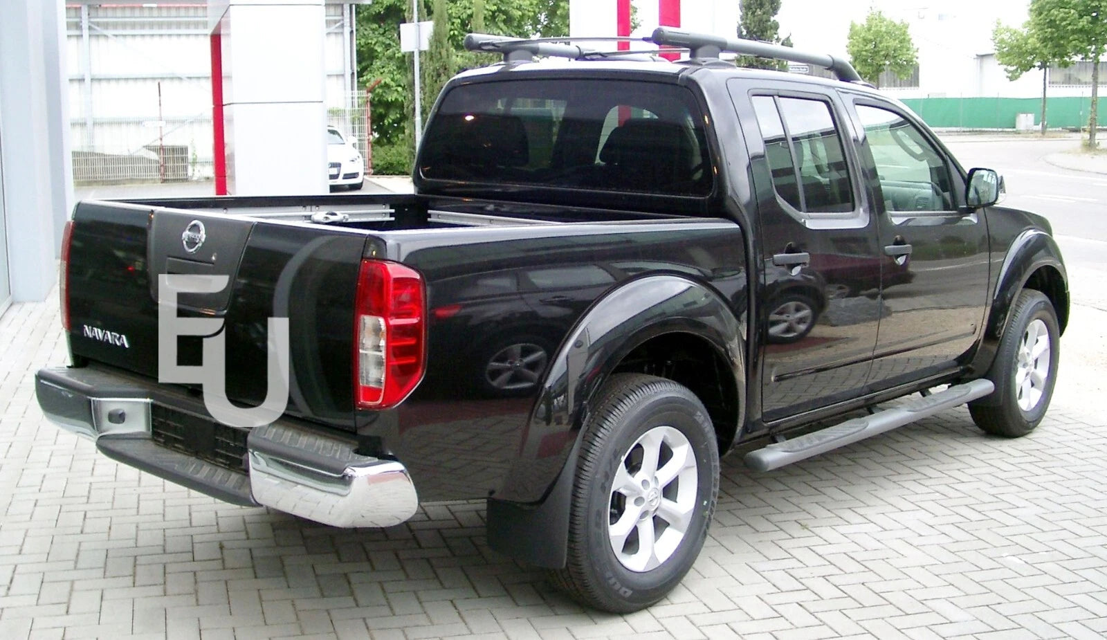FOR NISSAN NAVARA NP300 D40 FRONTIER 4 DOOR ROOF RAILS RACK CROSS BARS BLACK 04+