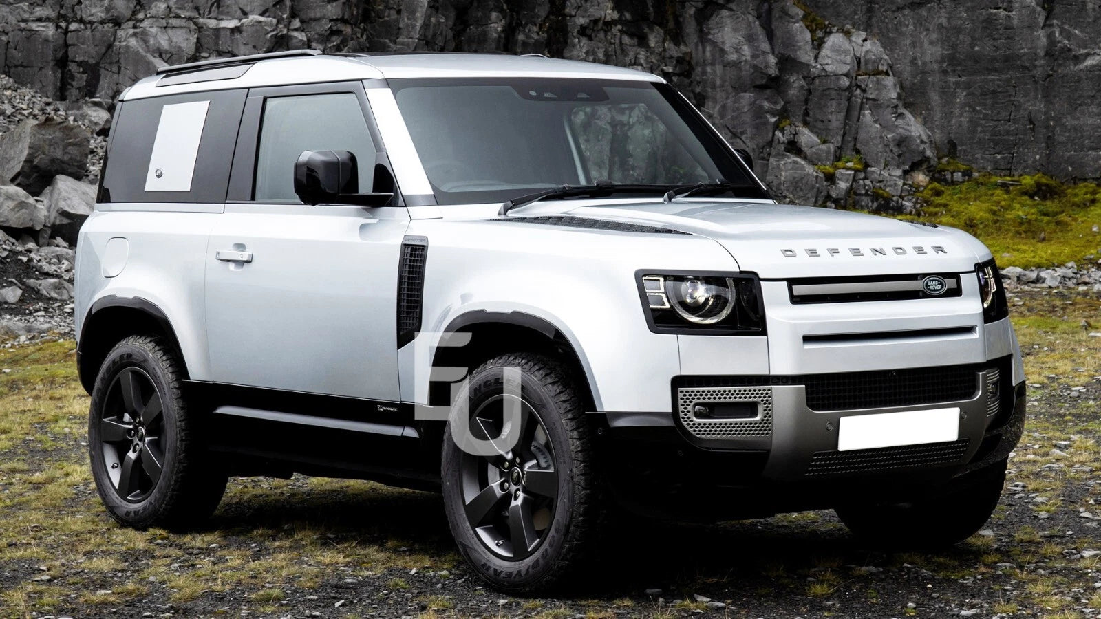 ROOF RAILS ROOF BARS FOR LAND ROVER DEFENDER 90 L663 ALUMINIUM BLACK STYLE 2020+