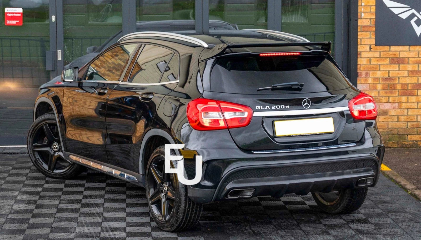 FOR MERCEDES GLA CLASS X156 AMG GLA45 ED1 LOOK REAR DIFFUSER TAILPIPES 2013-2018