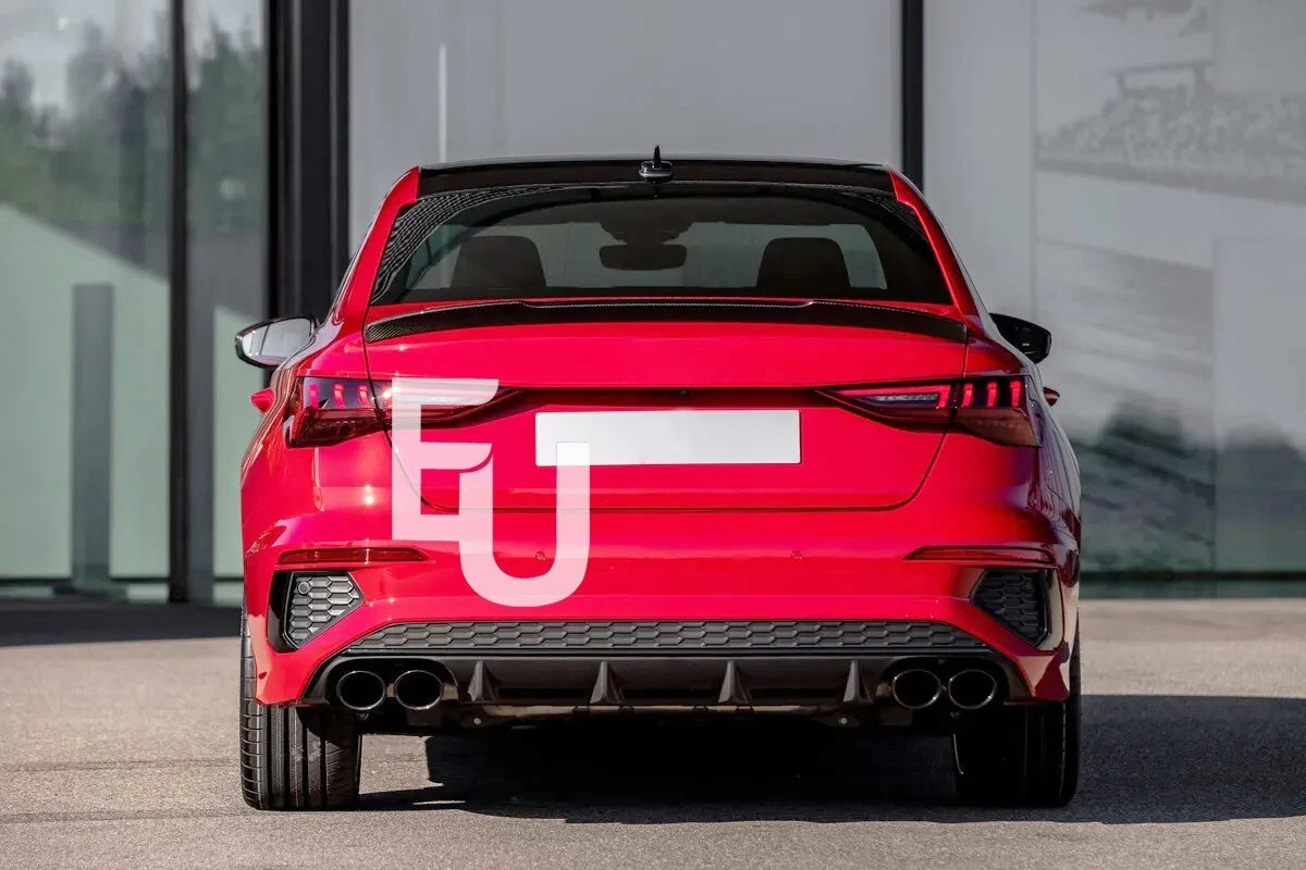 REAR BOOT SPOILER LIP WING M4 STYLE FOR AUDI A3 S3 RS3 8Y SALOON 20+ GLOSS BLACK