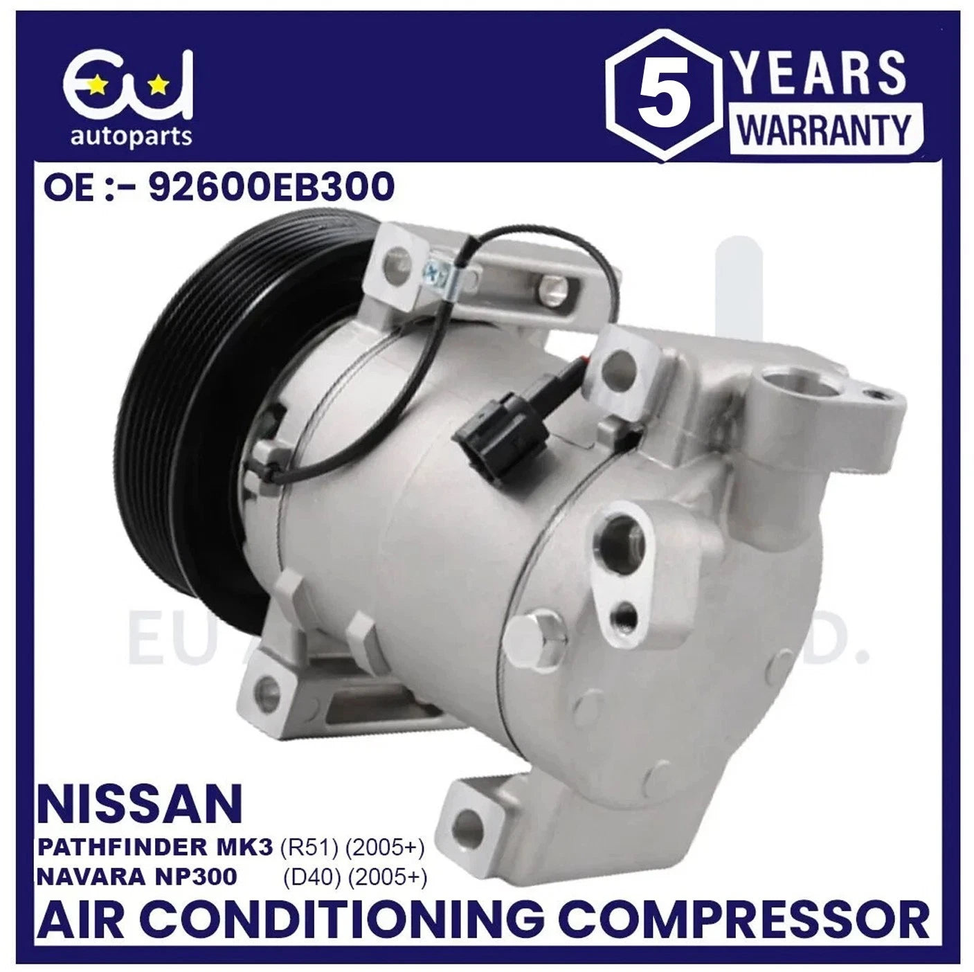AIR CON A/C COMPRESSOR PUMP FOR NISSAN NAVARA NP300 PATHFINDER MK3 R51 2.5 dCi