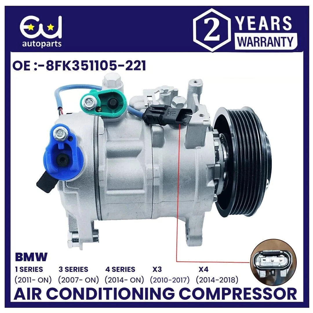 AIR CON AC COMPRESSOR PUMP FOR BMW 1 3 4 SERIES X3 X4 F20 F30 F32 F25 F26 E90