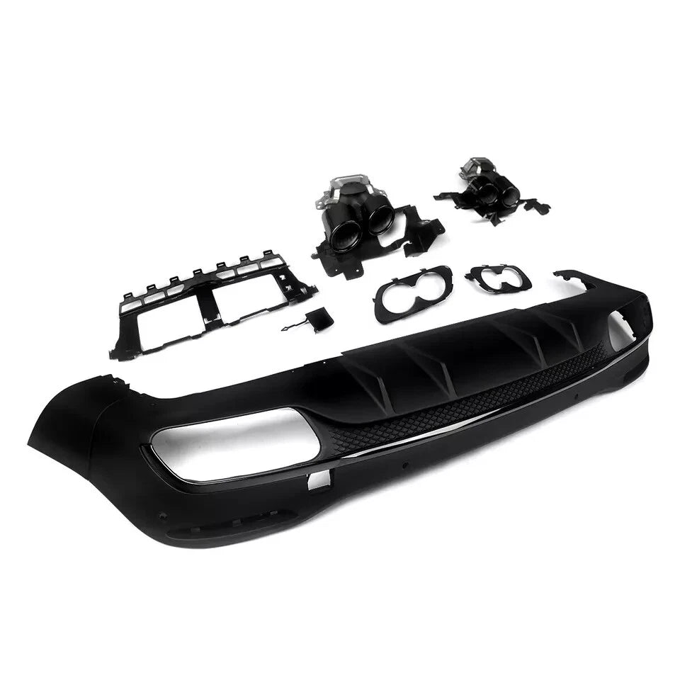 FOR MERCEDES GLE ML V167 W167 GLE53 STYLE REAR DIFFUSER & BLACK TAILPIPES 2019+