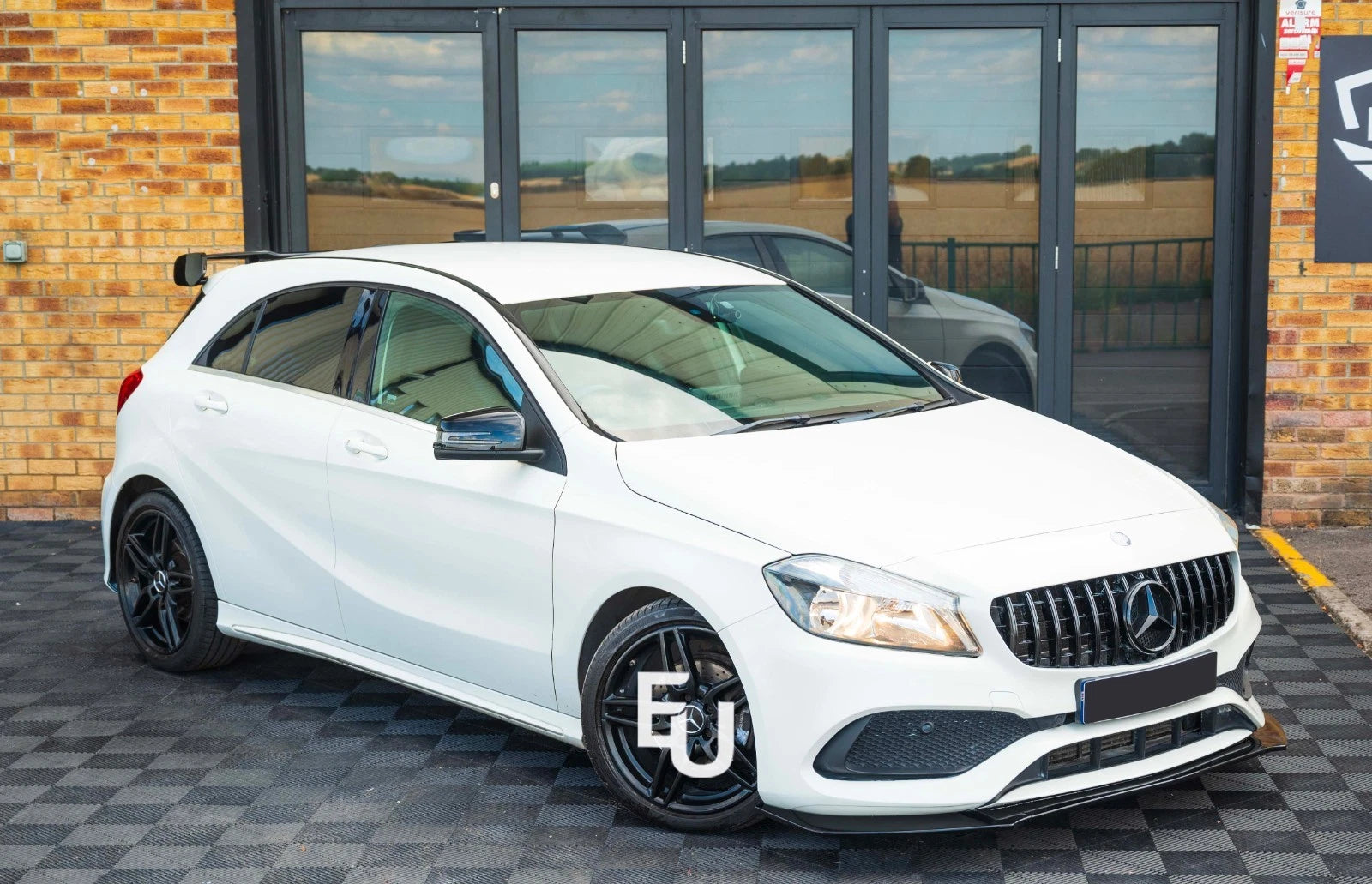 FOR MERCEDES BENZ W176 A45 AMG FRONT BUMPER SPLITTER SPOILER LIP GLOSS BLK 12-18