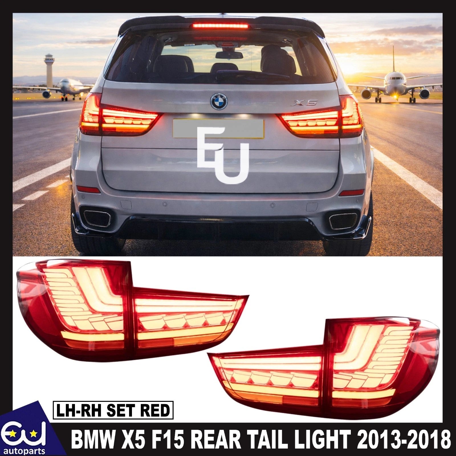 GTS FULL LED PAIR RED ANIMATION TAIL LIGHTS LIGHT LAMP FOR BMW X5 F15 2013-2018