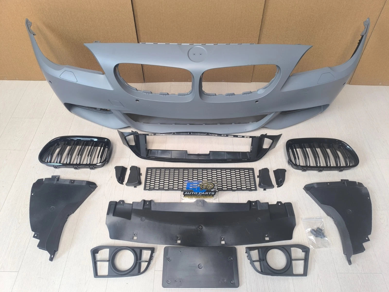 FRONT BUMPER FOR BMW 5 SERIES F10 F11 M-SPORT 2013-17 PRIMED PDC & WASHER HOLES