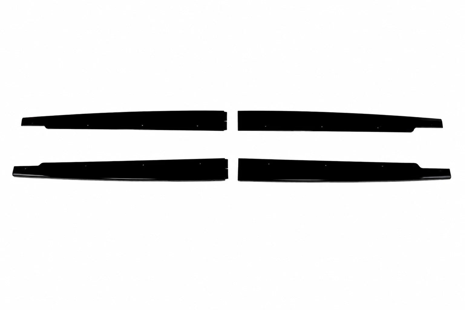 FOR BMW 5 SERIES F10 F11 MP STYLE SIDE SKIRTS EXTENSION BLADES GLOSS BLACK 10-17