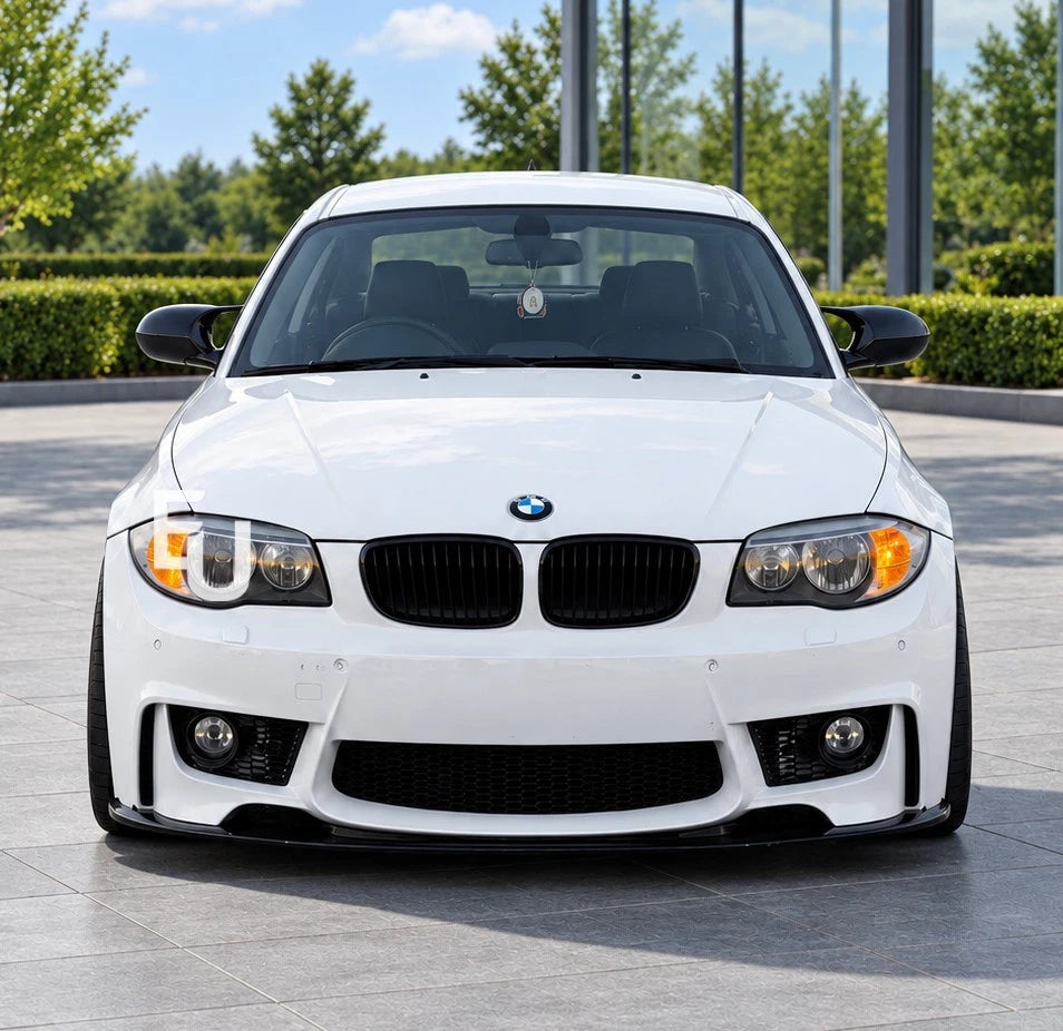 1M STYLE FRONT BUMPER WITH FRONT SPLITTER FOR BMW 1 SERIES E81 E82 E87 E88 08-11
