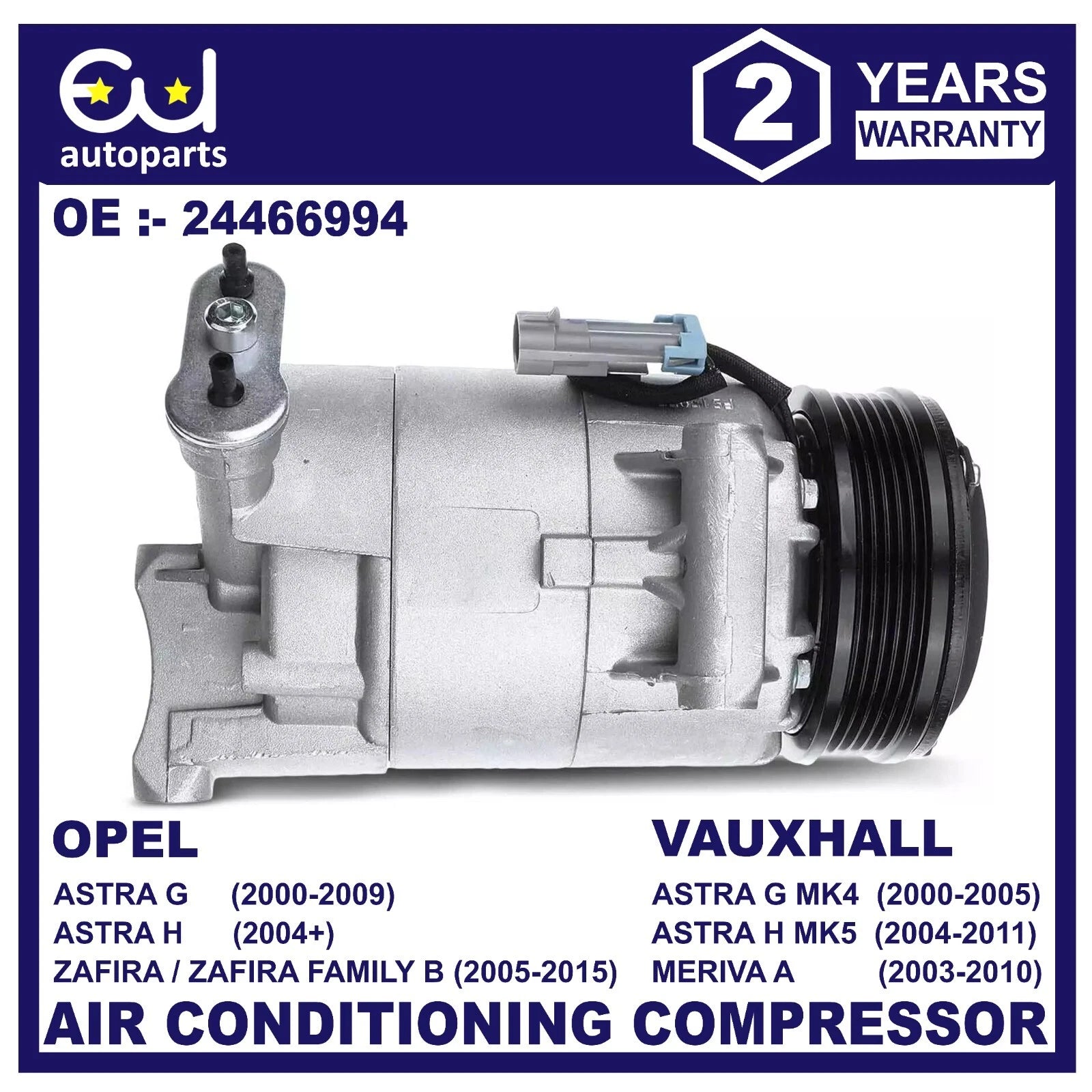 AIR CONDITIONING COMPRESSOR FOR OPEL VAUXHALL ASTRA G ASTRA H ZAFIRA B MERIVA A
