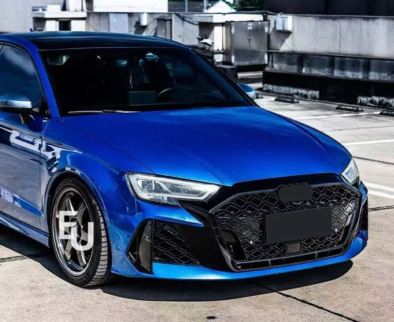 LCI 2025+ RS3 CONVERSION FRONT BUMPER BODYKIT FOR AUDI A3 S3 8V 2016-2020 SEDAN