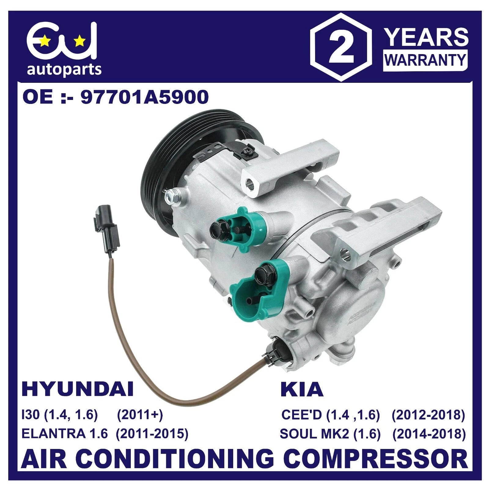 AIR CONDITIONING COMPRESSOR FOR HYUNDAI ELANTRA I30 KIA PRO CEED SOUL 1.4 1.6